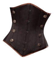 Kinnaird Duchess Satin Lilah Steel Boned Corset With Detachable Removable Panel