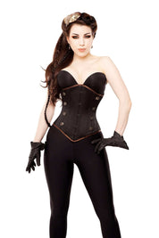 Kinnaird Duchess Satin Lilah Steel Boned Corset With Detachable Removable Panel