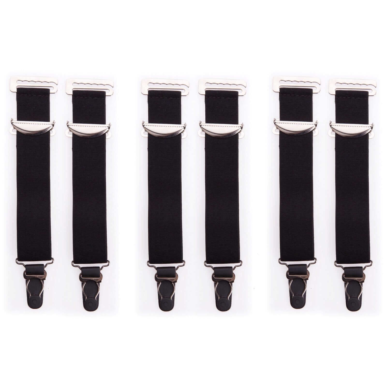 Black Garter Straps Set of 6