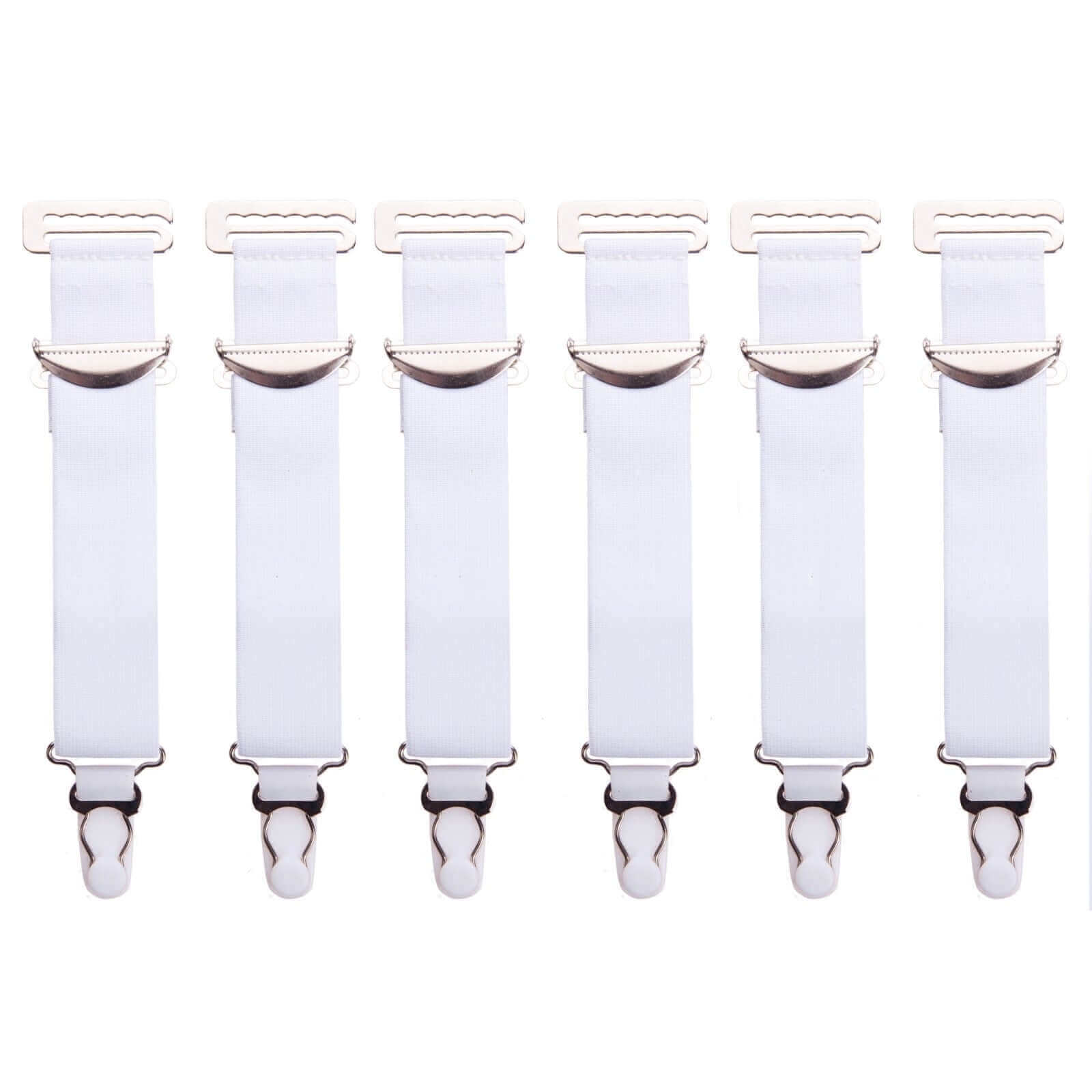 White Garter Straps Set of 6