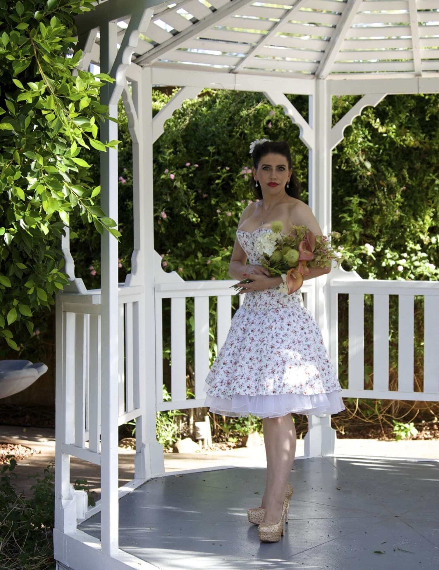 Ivory Floral Corset Dress