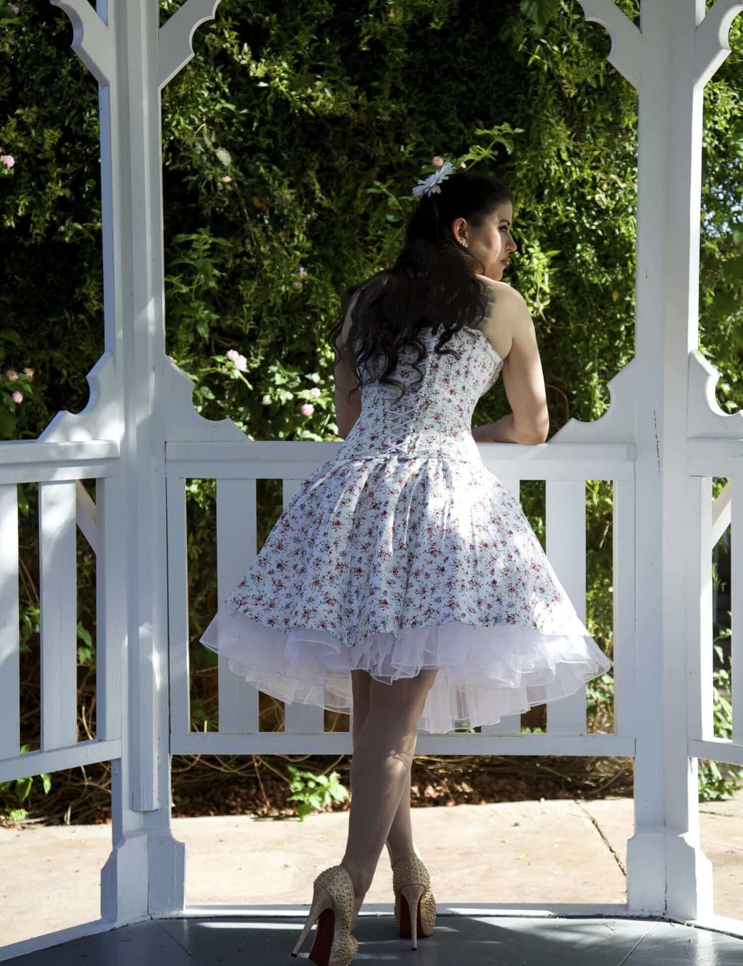 Ivory Floral Corset Dress