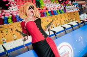 Harley Quinn Black/Red Corset & Bolero Outfit