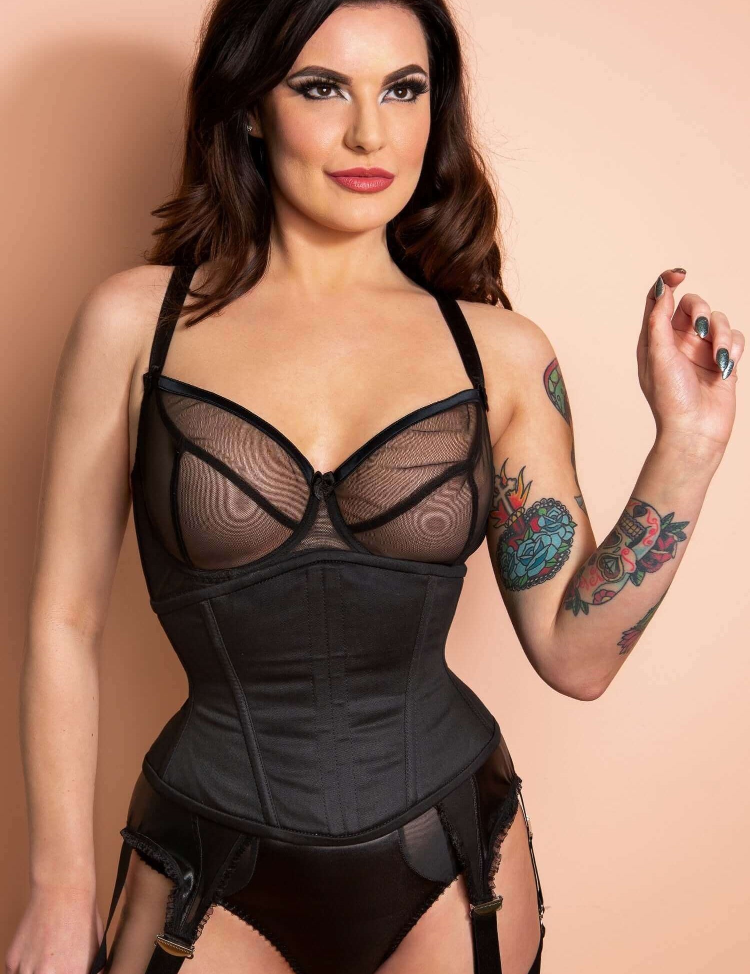 Buskless Steel Boned Waist Cincher Corset